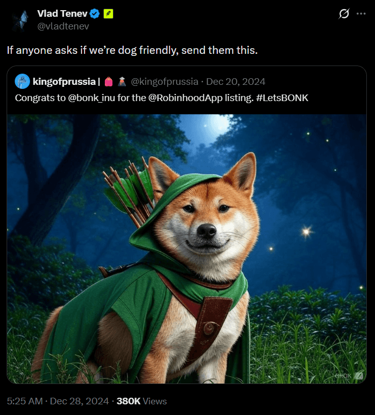 X post on the ROBINDOG ecosystem — click to view original on X